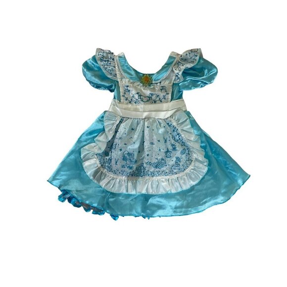 Disney Store Official Toddlers Alice In Wonderland Girls Cosplay Costume Dress -